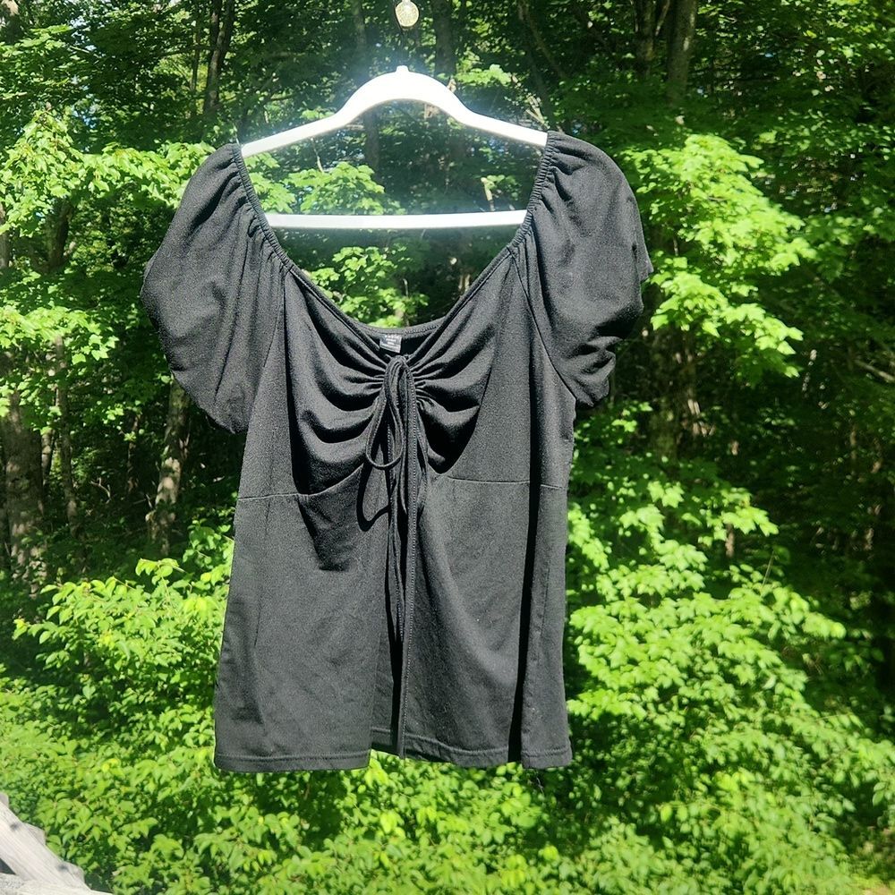 Shein curve bubble sleeve, cinched top.